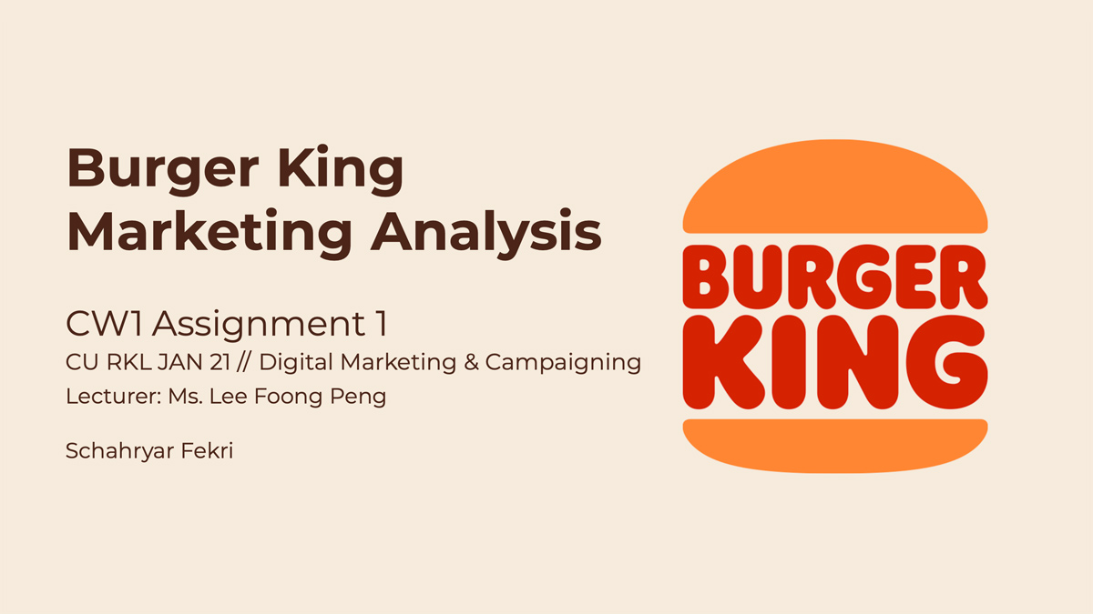 burger king marketing plan