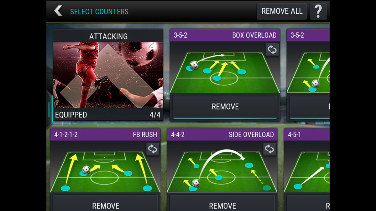 Setting Counters in FIFA Mobile VS Attack mode